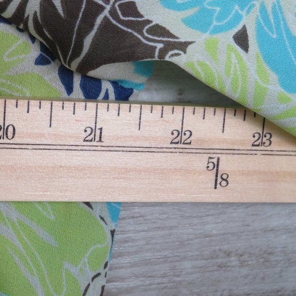 Classic Elements*Women's 3/4 Sleeve Button Down V-Neck Blouse Size 14 Multicolor - Picture 6 of 8